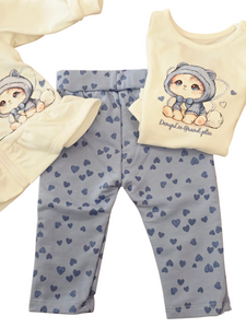 Conjunto legin 3 piezas "Oh lala" en 3 colores