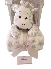 Cargar imagen en el visor de la galería, Pack peluche &quot;Jirafa&quot; y manta 80x110 varios colores