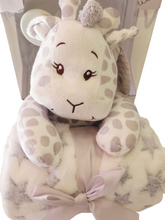Cargar imagen en el visor de la galería, Pack peluche &quot;Jirafa&quot; y manta 80x110 varios colores