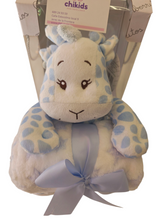 Cargar imagen en el visor de la galería, Pack peluche &quot;Jirafa&quot; y manta 80x110 varios colores
