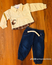 Cargar imagen en el visor de la galería, Conjunto polo marfil 3 a 24 meses Ref. 2042 | Invierno