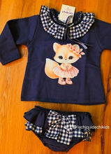 Cargar imagen en el visor de la galería, Conjunto "zorrito" azul 12 a 36 mes | Invierno