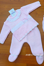 Cargar imagen en el visor de la galería, Conjunto lana 3 piezas rosa bebe 0 a 6 meses | Canastilla