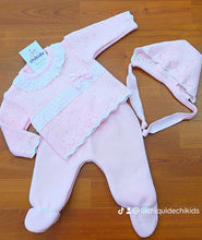 Cargar imagen en el visor de la galería, Conjunto lana 3 piezas rosa bebe 0 a 6 meses | Canastilla