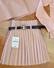 Cargar imagen en el visor de la galería, Conjunto "Cloe" falda+camiseta rosa 4 a 14 años