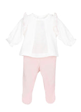 Cargar imagen en el visor de la galería, Conjunto polaina "Goa" 0 a 6 meses rosa nude | Calamaro