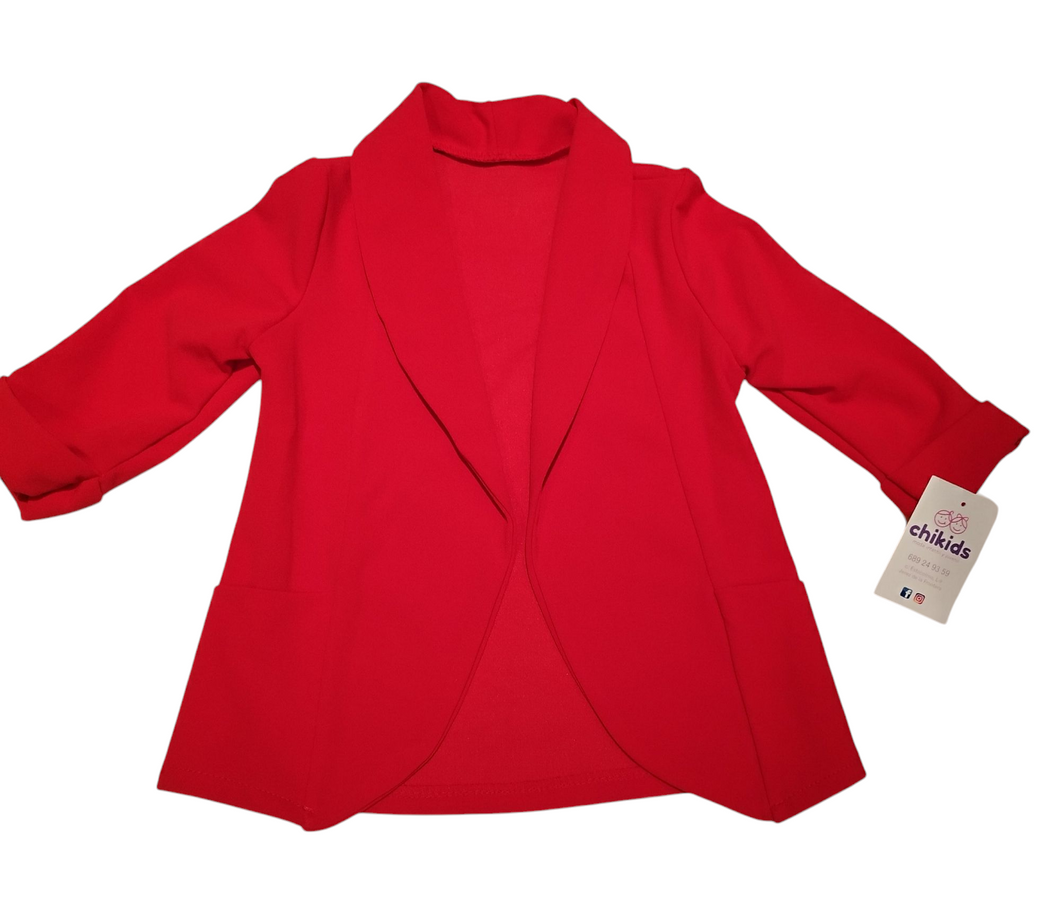 Chaqueta Blazer Roja 4 a 14 años