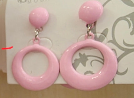 Pendientes  flamenca rosa bebe tornillo