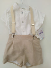 Cargar imagen en el visor de la galería, Conjunto pantalon  "Leonor" Arena-topo 6  a 36 meses | Ceremonia Primavera Verano