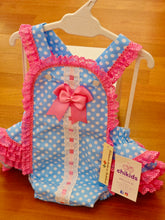 Cargar imagen en el visor de la galería, Ranita Flamenca "Faraona" celeste/rosa 3 a 18 meses