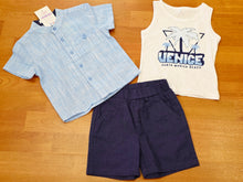 Cargar imagen en el visor de la galería, Conjunto 3 piezas "Venice" azul 12 a 36 meses ref:ja2697| Primavera verano