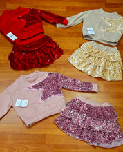 Cargar imagen en el visor de la galería, Conjunto Falda &quot;Estrella&quot; rojo 4 a 14 años