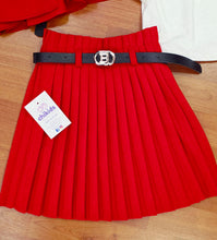 Cargar imagen en el visor de la galería, Conjunto &quot;Cloe&quot; capa+falda+camiseta rojo 4 a 14 años