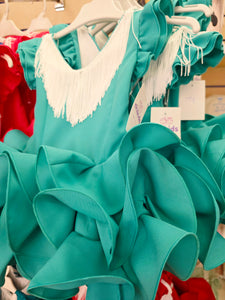 Traje flamenca "cayetana" verde agua 0/6 años