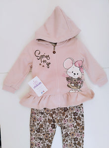 Conjunto "Spring to go" rosa bebe 12 a 36 meses