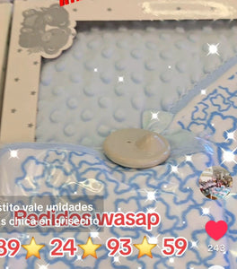 Manta "touss" celeste | Canastilla