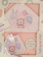 Cargar imagen en el visor de la galería, Capa baño 1mx1m + babero varios colores \ Canastilla