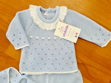 Cargar imagen en el visor de la galería, Conjunto hilo 0 a 6 mes Celeste | Primavera Verano