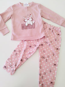 Pijama "Gatita" rosa 1 a 5 años