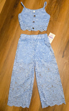 Cargar imagen en el visor de la galería, Conjunto encaje azul 4 a 14 años