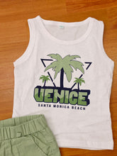 Cargar imagen en el visor de la galería, Conjunto 3 piezas "Venice" blanco / verde 12 a 36 mesesref:ja2697 | Primavera verano