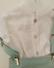 Cargar imagen en el visor de la galería, Conjunto pantalon  "Leonor" verde 6  a 36 meses | Ceremonia Primavera Verano