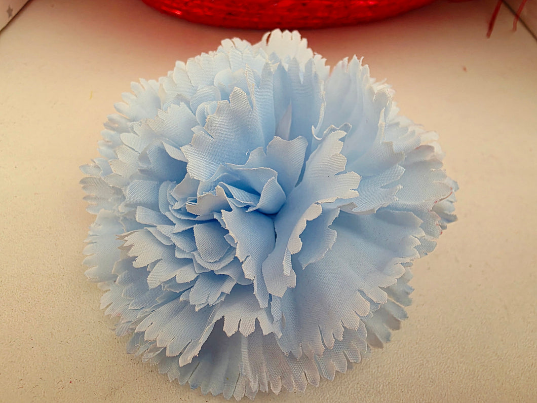 Flor flamenca pinza pico pato celeste