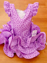 Cargar imagen en el visor de la galería, Vestido Flamenca "Buleria" Malva lunar malva 0 a 6 años