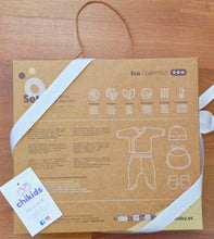 Cargar imagen en el visor de la galería, Set prenatal 5 piezas " Dinosaurio blanco beige "  | "Interbaby"  Canastilla