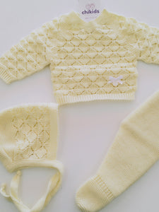 Conjunto 3 piezas 1010 amarillo 0 a 6 meses