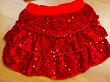 Cargar imagen en el visor de la galería, Conjunto Falda &quot;Estrella&quot; rojo 4 a 14 años