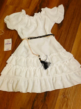 Cargar imagen en el visor de la galería, Vestido y bolso "Ainoha" blanco 2 a 12 años ref 9081