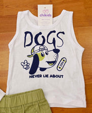 Cargar imagen en el visor de la galería, Conjunto 3 piezas "Dog" blanco y verde ref: ja2469 | Primavera verano