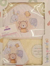Cargar imagen en el visor de la galería, Capa baño 1mx1m + babero varios colores \ Canastilla