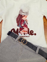Cargar imagen en el visor de la galería, Conjunto con bolso &quot;Model&quot; gris 4 a 14 años