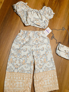 Conjunto 3 piezas "Melin" 4 a 14 años marfil