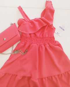 Vestido y bolso "Roche" marfil 4/14 años