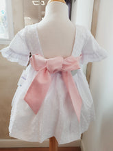Cargar imagen en el visor de la galería, Vestido Plumeti "Leticia" rosa 2 a 12 años | Ceremonia Primavera Verano