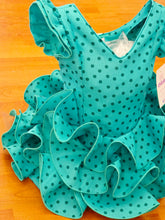Cargar imagen en el visor de la galería, Vestido Flamenca "Buleria" Verde lunar verde 0 a 6 años