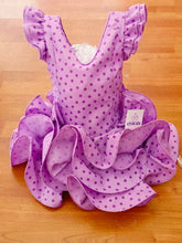 Cargar imagen en el visor de la galería, Vestido Flamenca "Buleria" Malva lunar malva 0 a 6 años
