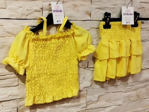 Conjunto " Acacia" amarillo falda 4/14 años