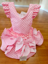 Cargar imagen en el visor de la galería, Vestido Flamenca "Macanita" Rosa bebé /blanco