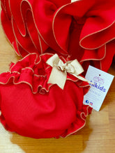 Cargar imagen en el visor de la galería, Vestido y braga Flamenca "Paquera" rojo 3 a 18 meses