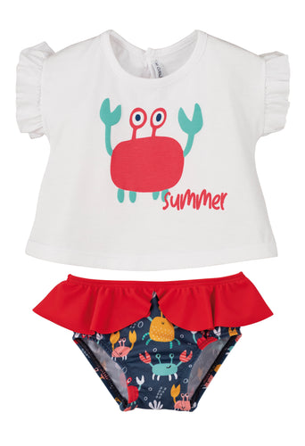 Conjunto baño cangrejo culetin 6m/6años | Calamaro