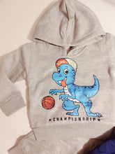 Cargar imagen en el visor de la galería, Cjto. 3 piezas &quot;Dino muñeco&quot; gris/azul 12 a 36 meses