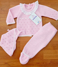 Cargar imagen en el visor de la galería, Conjunto hilo 0 a 6 mes Rosa | Primavera Verano