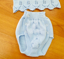 Cargar imagen en el visor de la galería, Conjunto de hilo celeste de 00 a 3 meses ref 640 | Primavera verano