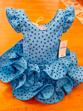 Cargar imagen en el visor de la galería, Vestido Flamenca "Buleria" Azul lunar azul 0 a 6 años
