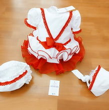 Cargar imagen en el visor de la galería, Flamenca Artesano 3 piezas Rojo/blanco 3 a 24 meses