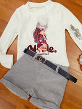 Cargar imagen en el visor de la galería, Conjunto con bolso &quot;Model&quot; gris 4 a 14 años